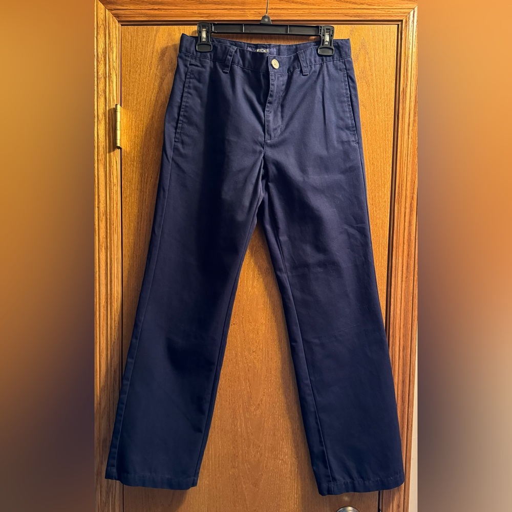 Boy’s Cherokee Navy Blue Pant. Adjustable Waist. Flat Front. Cotton
